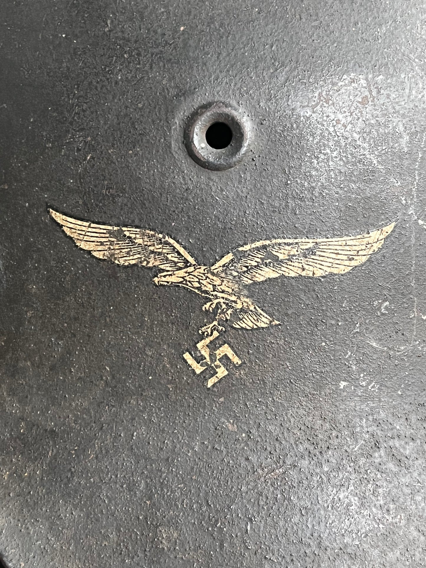 Luftwaffe M42 Helmet. Single Decal. Missing the liner. Original.