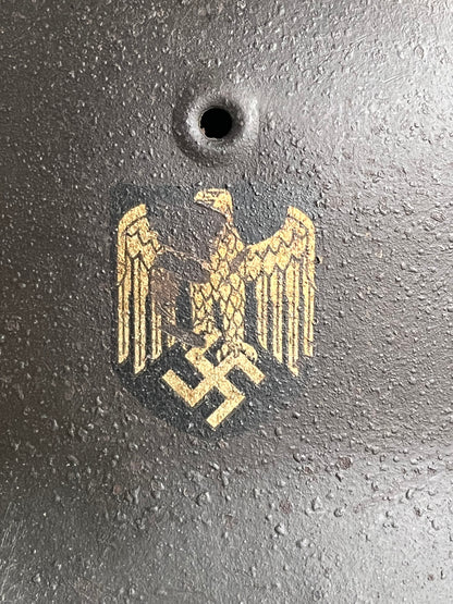 Wehrmacht M42 Helmet. Single Decal. Original.
