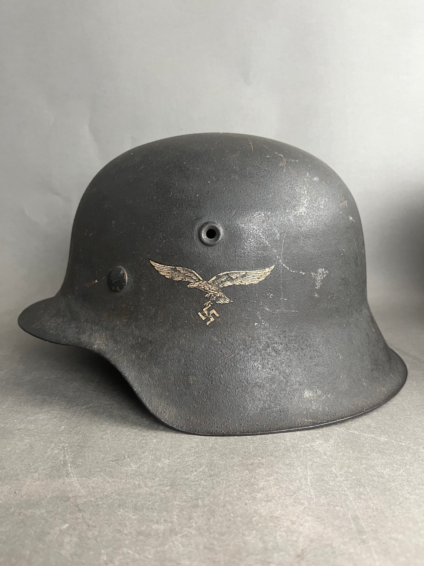Luftwaffe M42 Helmet. Single Decal. Missing the liner. Original.