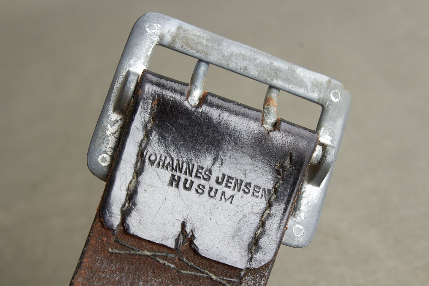 Danish Made German Heer Officer Belt. Maker "Johannes Jensen, Husum". Rare. Original.