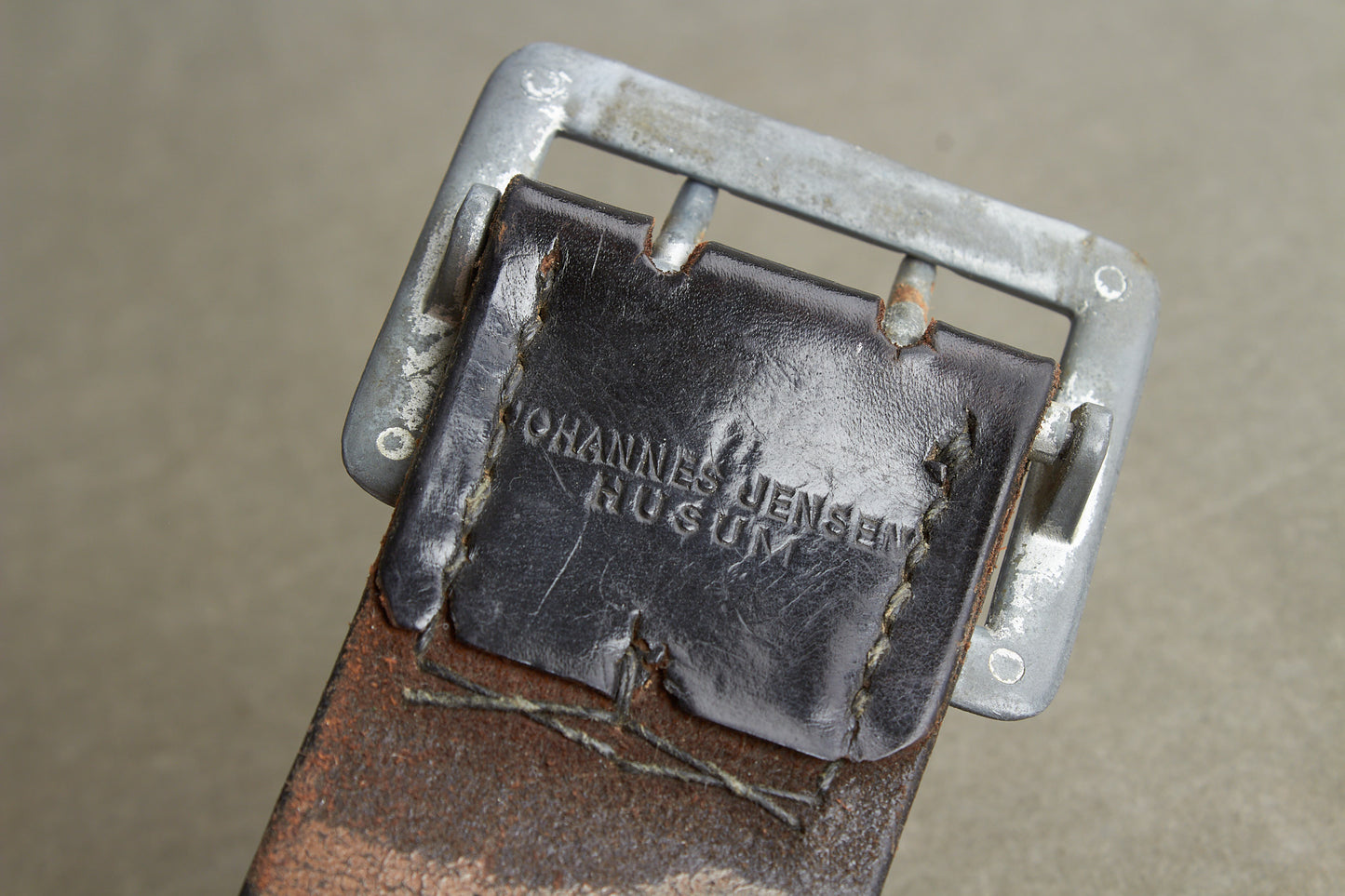 Danish Made German Heer Officer Belt. Maker "Johannes Jensen, Husum". Rare. Original.