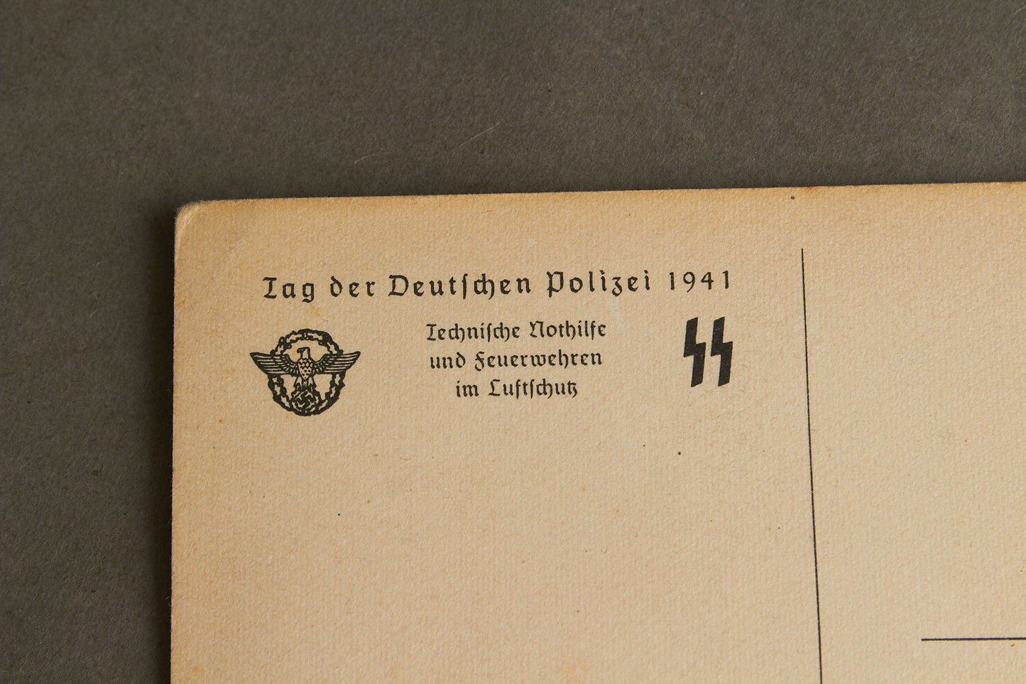 Waffen-SS / Polizei Postcard "Tag der Deutschen Polizei". Rare. Original.