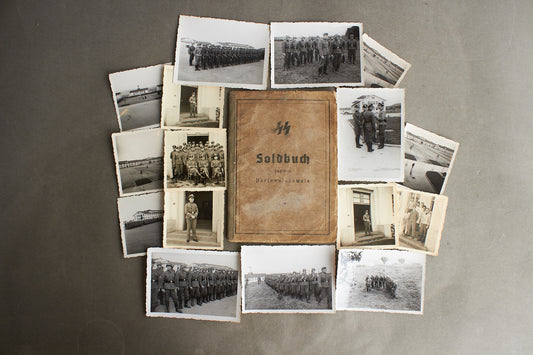 Schslewig Waffen-SS "Totenkopf" Soldbuch (SS-Pz.Gren. Ausb.u.Ers.Btl.3). Great Totenkopf pictures! Rare. Original.
