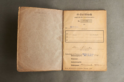 Schslewig Waffen-SS "Totenkopf" Soldbuch (SS-Pz.Gren. Ausb.u.Ers.Btl.3). Great Totenkopf pictures! Rare. Original.