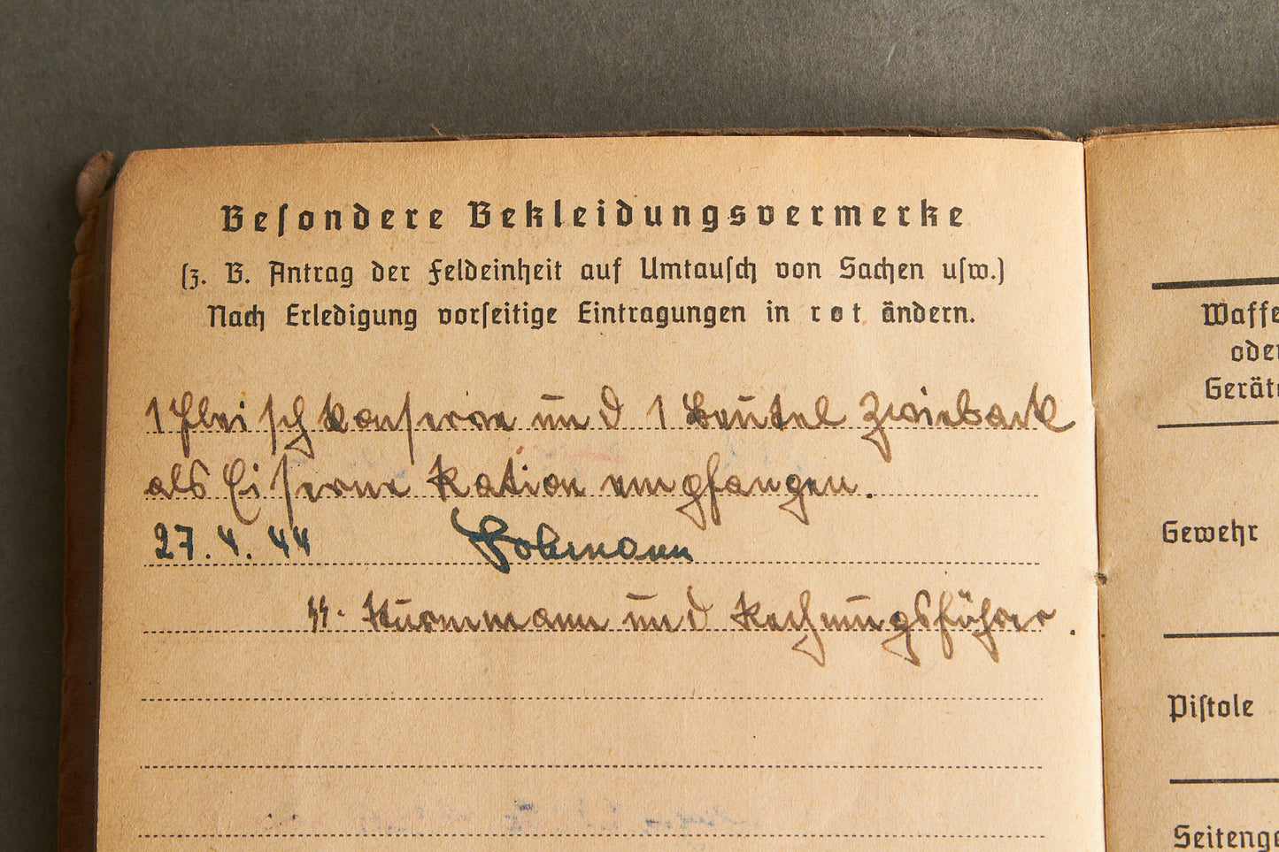 Schslewig Waffen-SS "Totenkopf" Soldbuch (SS-Pz.Gren. Ausb.u.Ers.Btl.3). Great Totenkopf pictures! Rare. Original.