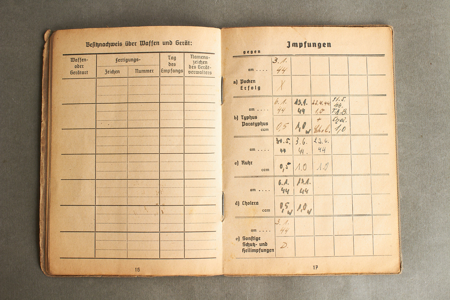 Schslewig Waffen-SS "Totenkopf" Soldbuch (SS-Pz.Gren. Ausb.u.Ers.Btl.3). Great Totenkopf pictures! Rare. Original.