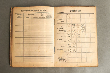 Schslewig Waffen-SS "Totenkopf" Soldbuch (SS-Pz.Gren. Ausb.u.Ers.Btl.3). Great Totenkopf pictures! Rare. Original.