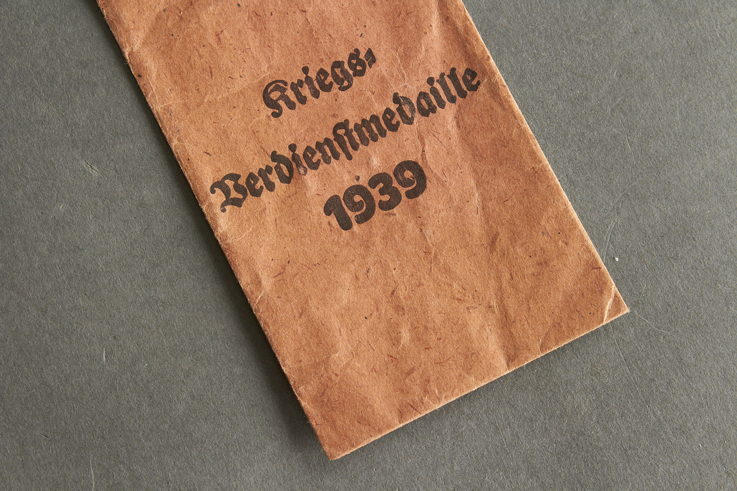"Kriegsverdienstmedaille 1939" Envelope. Maker marked "Friedrich Orth". Original.