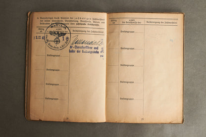 Schslewig Waffen-SS "Totenkopf" Soldbuch (SS-Pz.Gren. Ausb.u.Ers.Btl.3). Great Totenkopf pictures! Rare. Original.