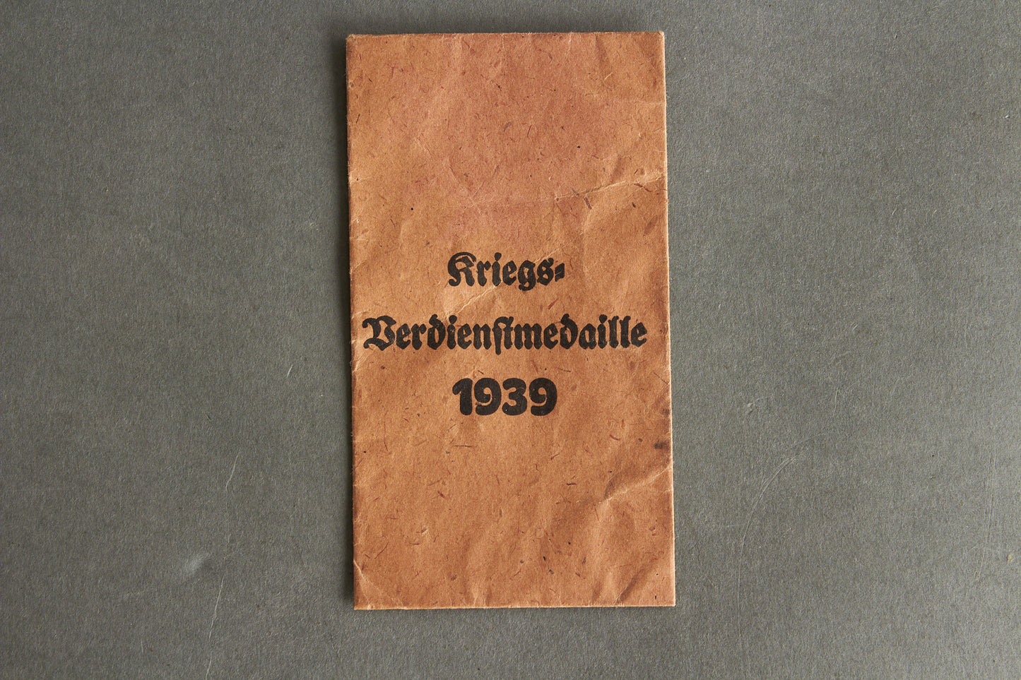 "Kriegsverdienstmedaille 1939" Envelope. Maker marked "Friedrich Orth". Original.