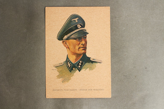 Waffen-SS Postcard. Rare. Original.