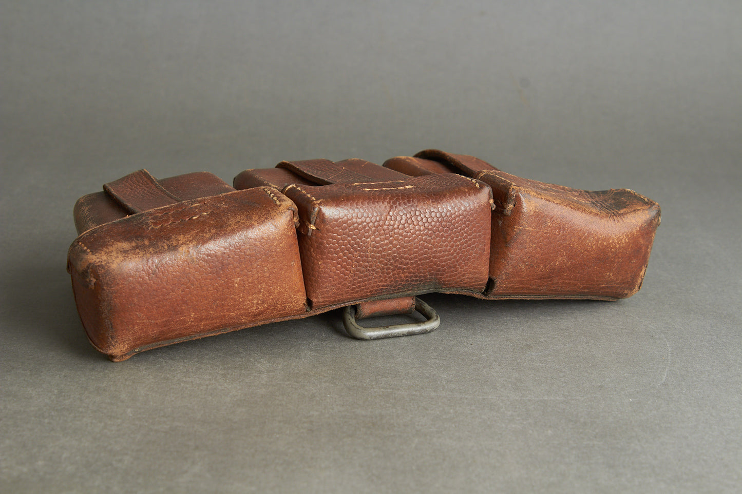Brown K98 Ammunition Pouch. Complete. With maker. Original.