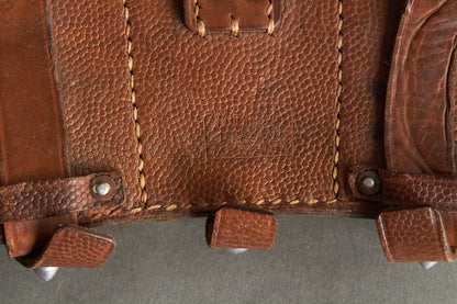 Brown K98 Ammunition Pouch. Complete. With maker. Original.