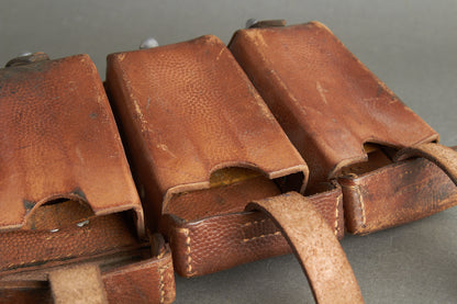 Brown K98 Ammunition Pouch. Complete. With maker. Original.
