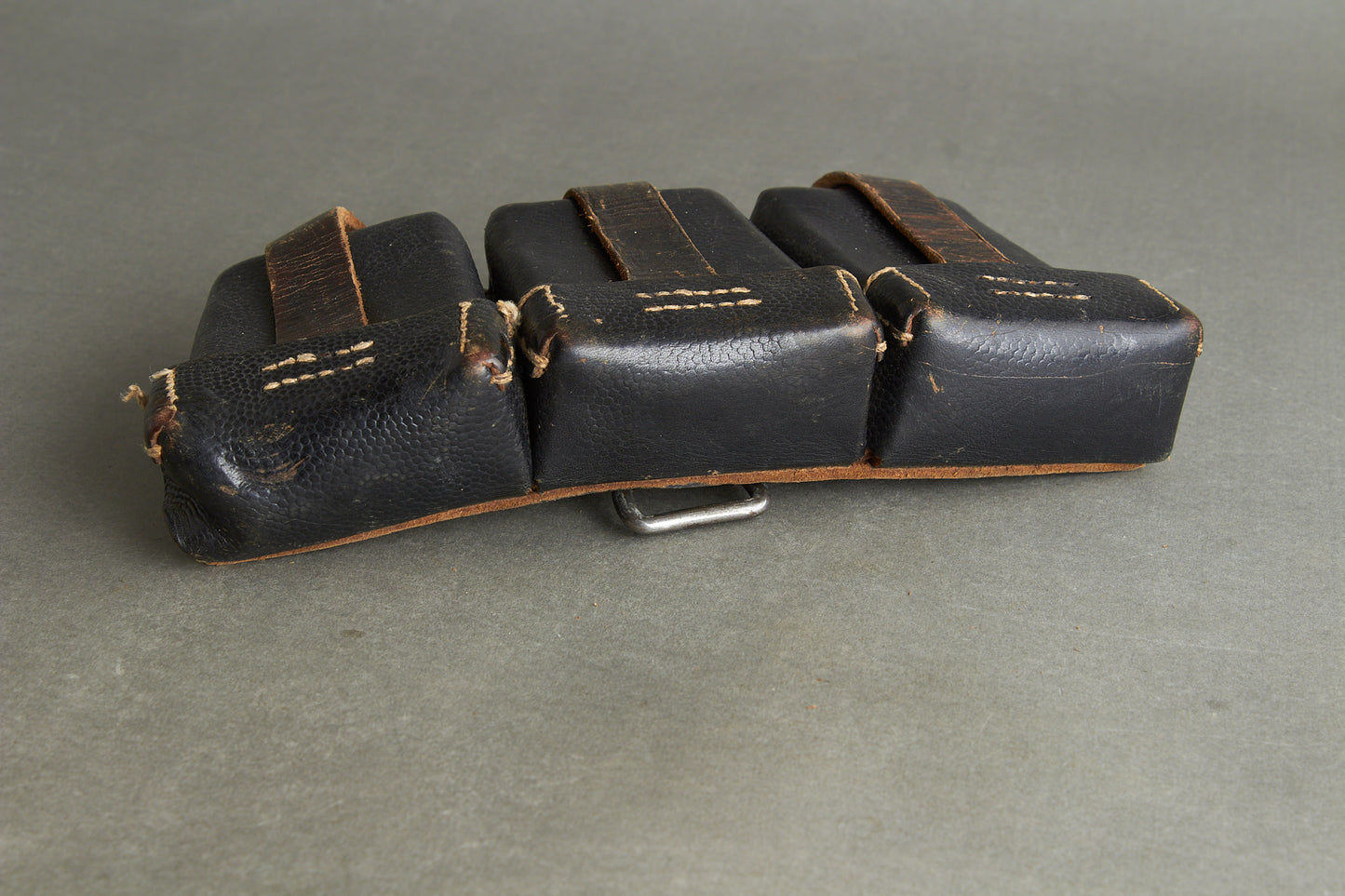 Black K98 Ammunition Pouch. Complete. Maker "LAGO WESTFALEN". Original.