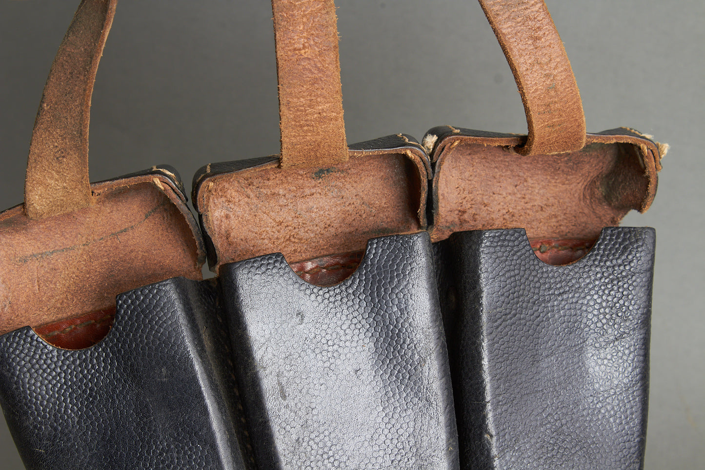 Black K98 Ammunition Pouch. Complete. Maker "LAGO WESTFALEN". Original.