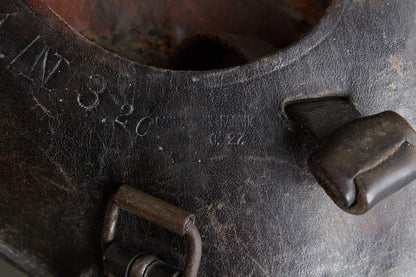 Early Unit Marked Polizei Luger P08 Holster. Cleaning rod holder half-cut. Rare! Original.