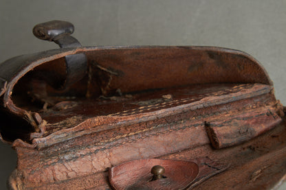 Early Unit Marked Polizei Luger P08 Holster. Cleaning rod holder half-cut. Rare! Original.