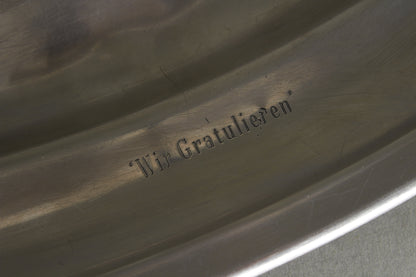 Large 58*37,5cm Luftwaffe Honor Gift Plate. "Mölders" für 'Willi' Brunner zum 5 luftsieg J.G.51 - 'wir gratulieren'. Original.