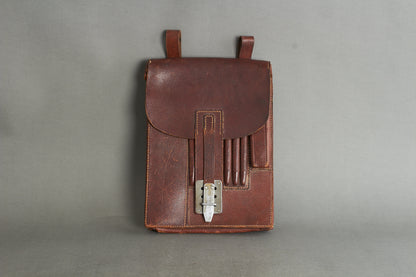Early Heer/Luftwaffe ‘Kartentasche’ Map Case in brown leather 1937. Original.