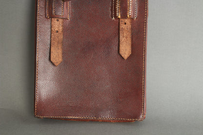 Early Heer/Luftwaffe ‘Kartentasche’ Map Case in brown leather 1937. Original.