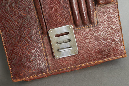 Early Heer/Luftwaffe ‘Kartentasche’ Map Case in brown leather 1937. Original.