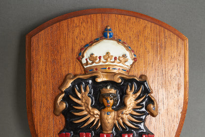 Kreigsmarine Plaque "Schiffswappen" for "Kreuzer Emden". Original.