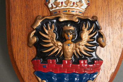 Kreigsmarine Plaque "Schiffswappen" for "Kreuzer Emden". Original.
