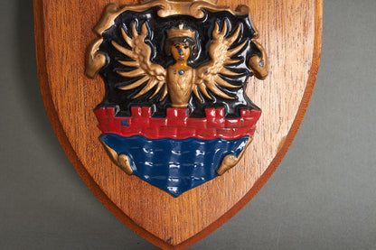 Kreigsmarine Plaque "Schiffswappen" for "Kreuzer Emden". Original.