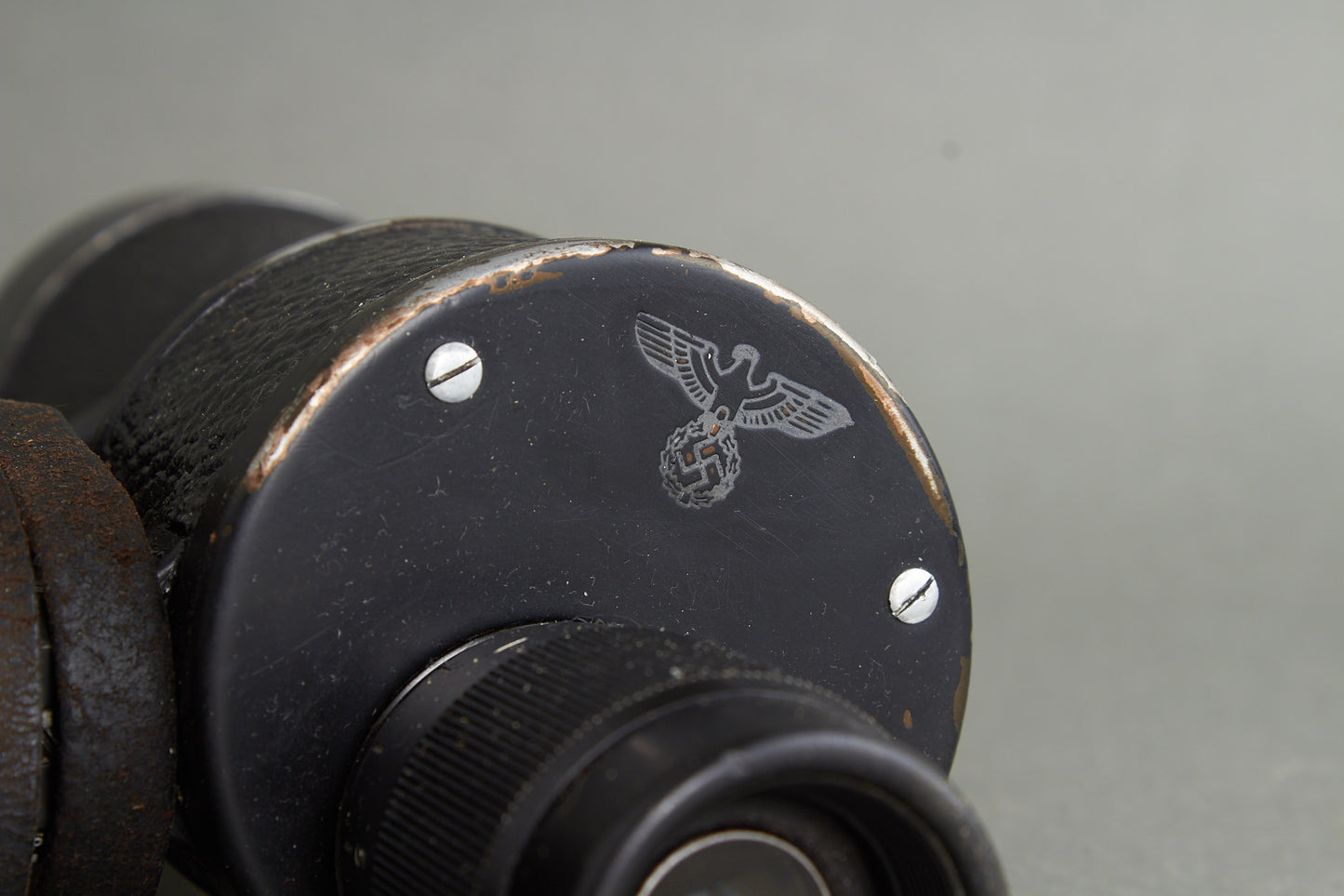 Kriegsmarine 7x50 Binoculars. Manufactured by Ernst Leitz. Marked with code "beh". Original.