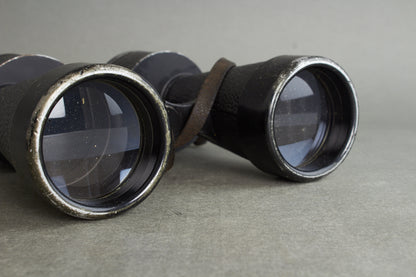 Kriegsmarine 7x50 Binoculars. Manufactured by Ernst Leitz. Marked with code "beh". Original.