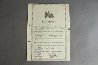 Kriegsmarine Urkunde Grouping. Original.