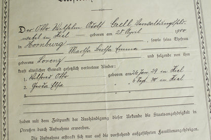 Kriegsmarine Urkunde Grouping. Original.