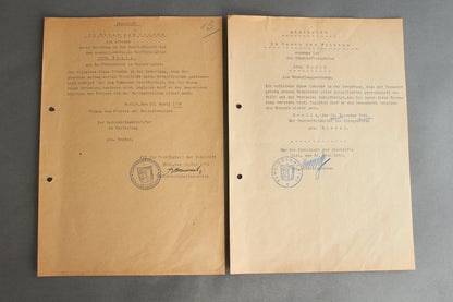 Kriegsmarine Urkunde Grouping. Original.