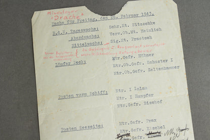 Kriegsmarine Urkunde Grouping. Original.
