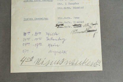 Kriegsmarine Urkunde Grouping. Original.