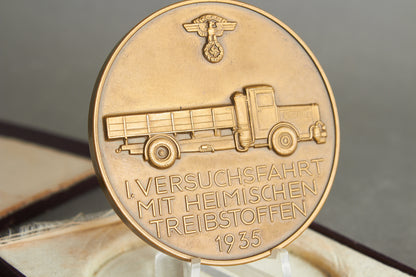 Large & Early 1935 NSKK "Teilnehmerplakette". In box. Original.