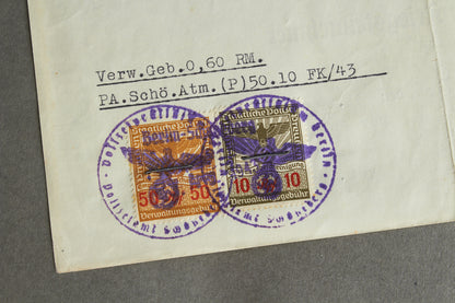 "Ehrenkreuz für Kriegsteilnehmer" Urkunde. Original.