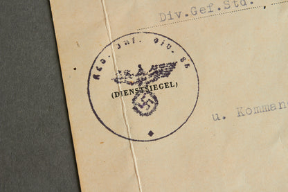 Helmuth Weidling signed Iron Cross 2. Class "das Eiserne Kreuz 2. Klasse" Urkunde. Original.