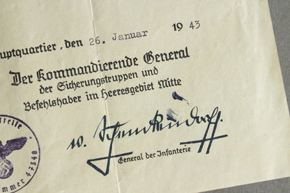 Max Heinrich Moritz Albert von Schenckendorff signed grouping. Original.