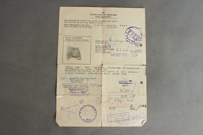 Grouping incl. Wound badge in Silver urkunde. Original.