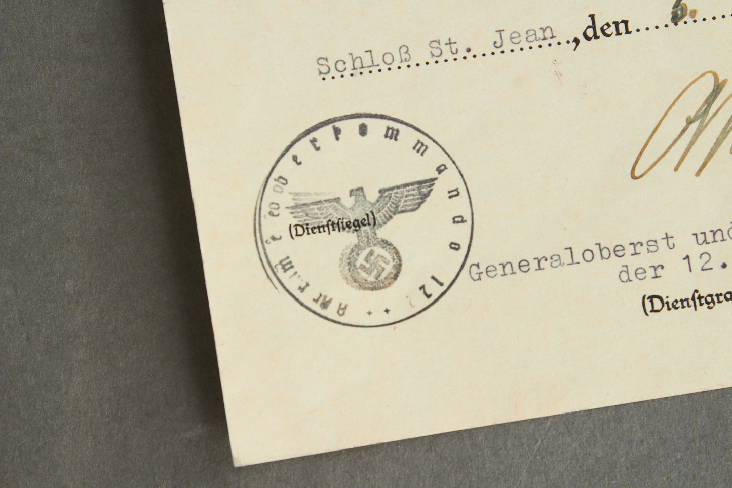 Wiederholungsspange "die Spange zum Eisernes Kreuz 1. Klasse" Urkunde. Original.