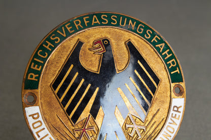 Polizei "Plakette" from 1931. Original.