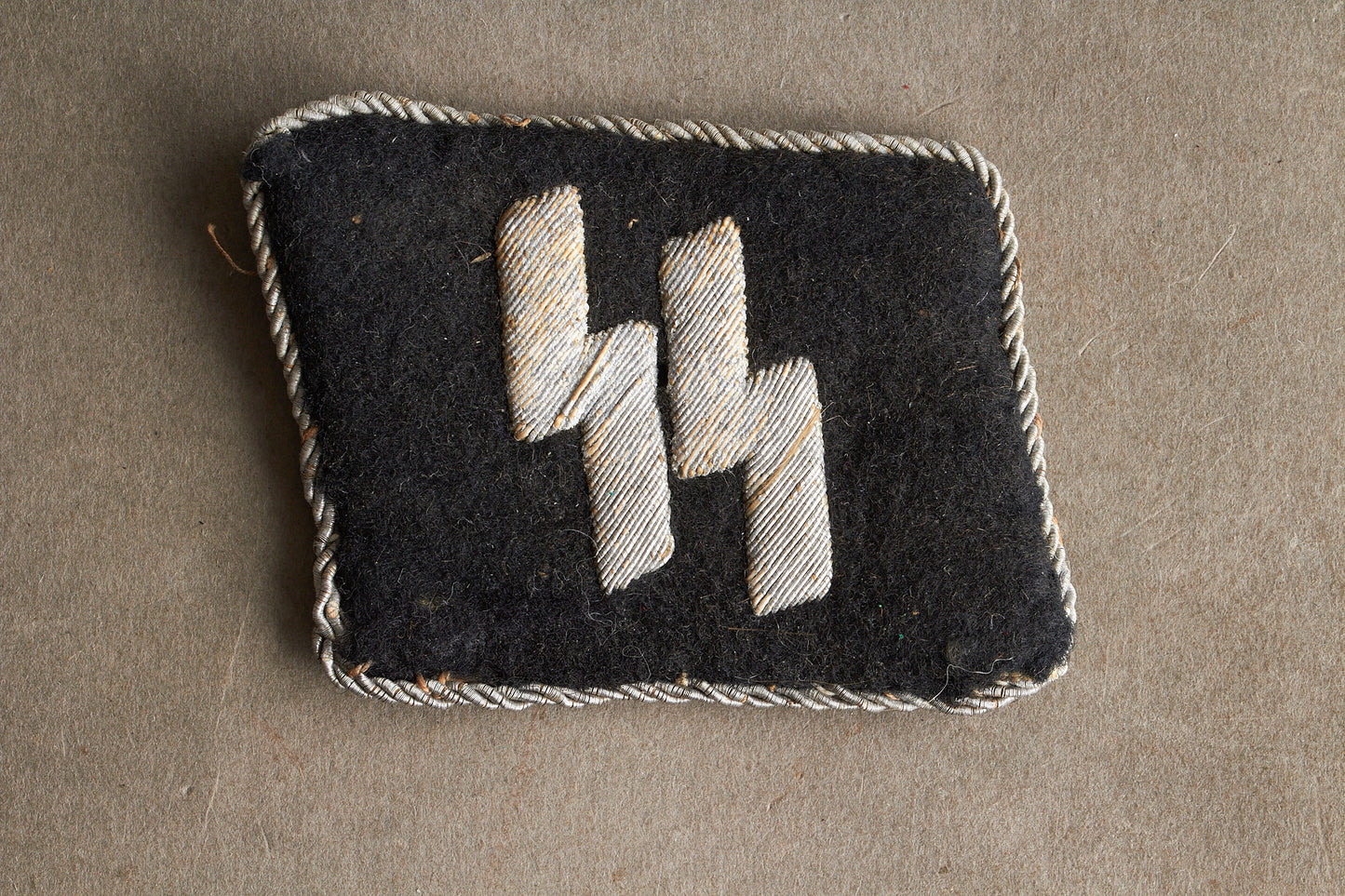 Waffen-SS Officer Collar tab. Tunic removed. Original.