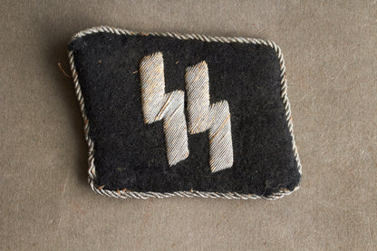 Waffen-SS Officer Collar tab. Tunic removed. Original.