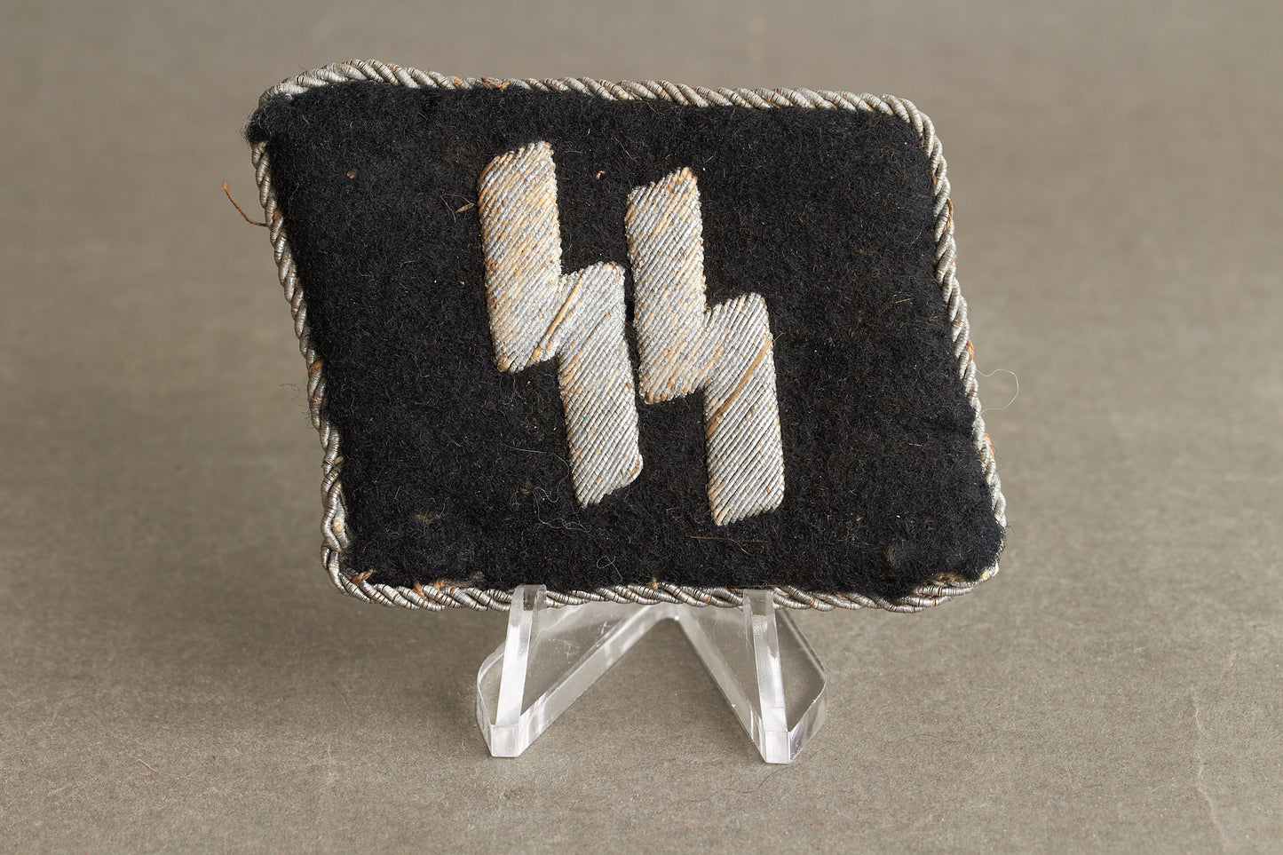 Waffen-SS Officer Collar tab. Tunic removed. Original.
