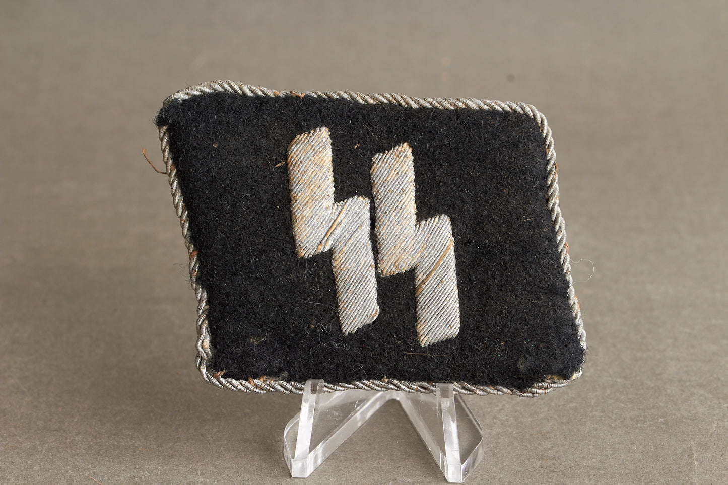 Waffen-SS Officer Collar tab. Tunic removed. Original.