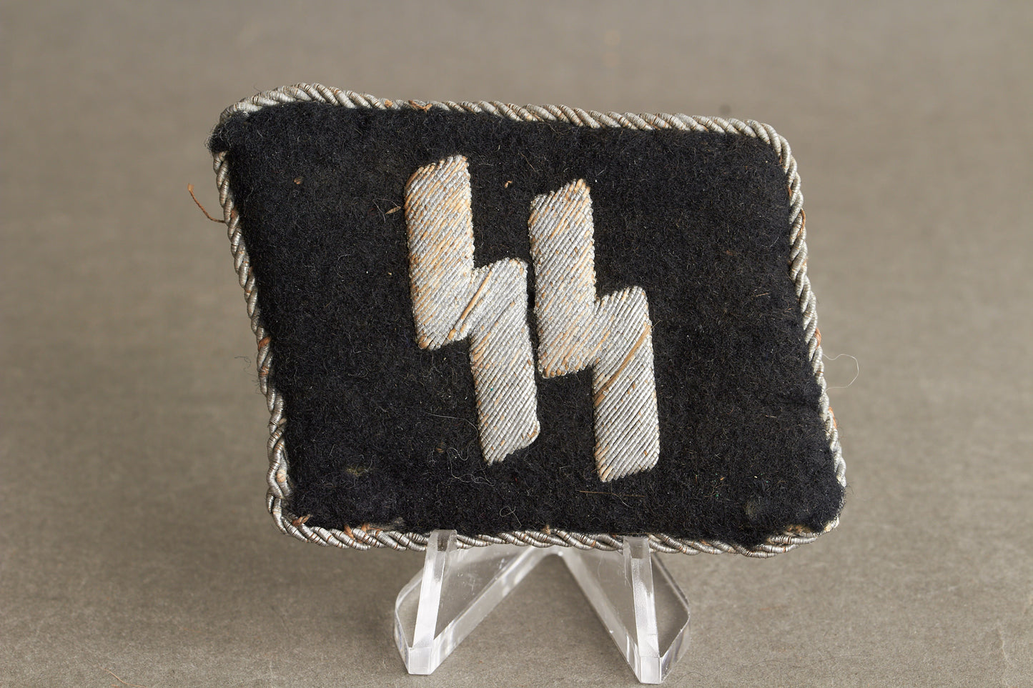Waffen-SS Officer Collar tab. Tunic removed. Original.