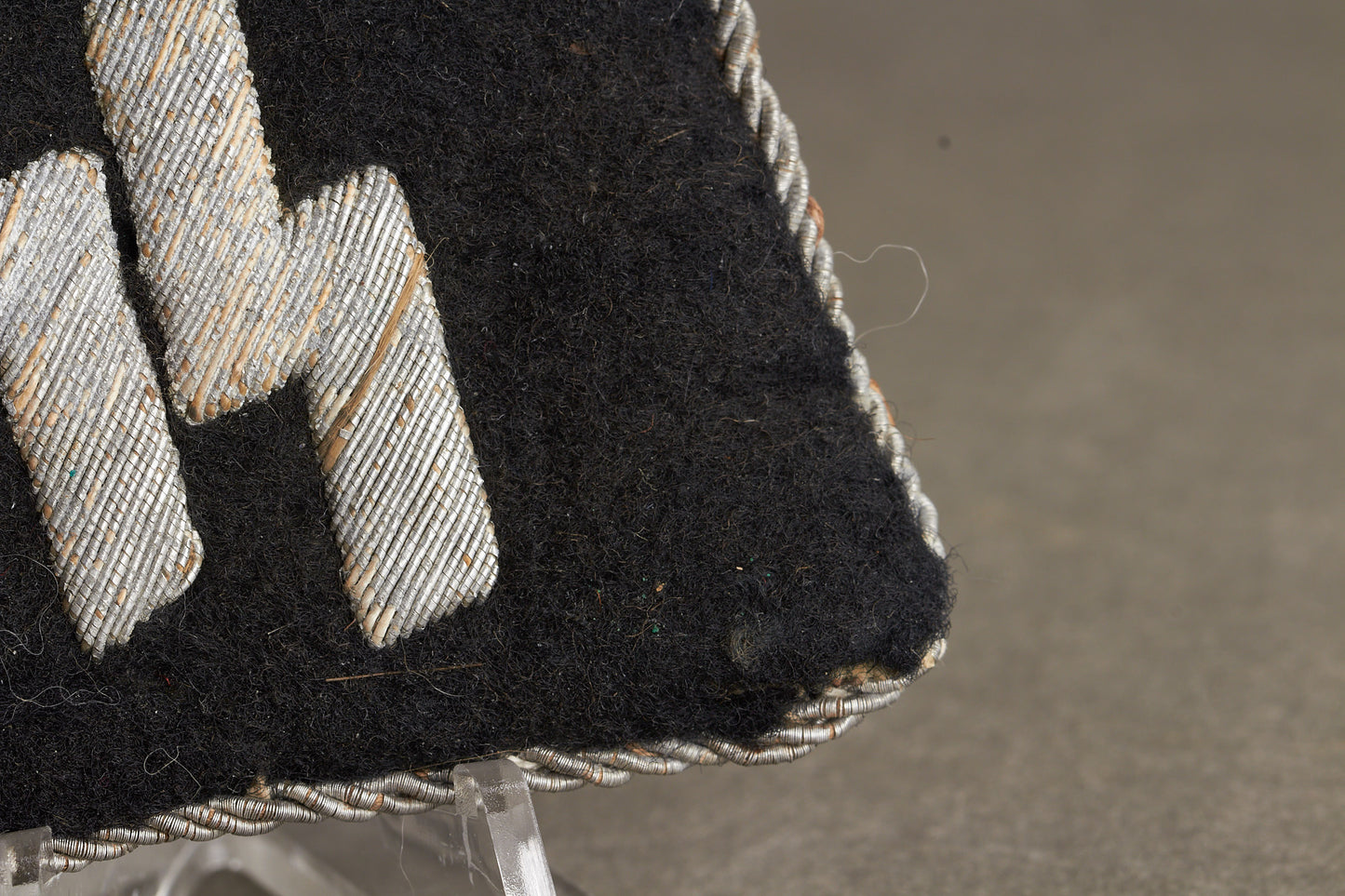 Waffen-SS Officer Collar tab. Tunic removed. Original.