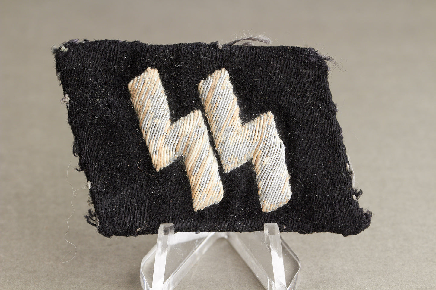 Waffen-SS Officer Collar tab. Tunic removed. Original.